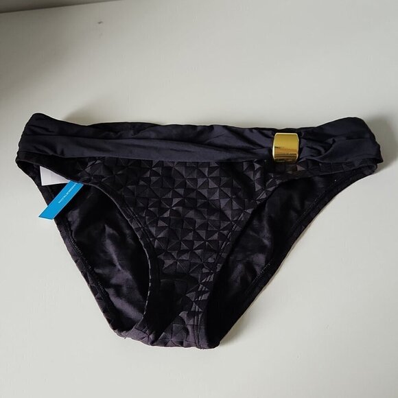 NWT BLEU ROD BEATTIE | Hipster Bikini Bottom black sz 8 - Picture 2 of 5